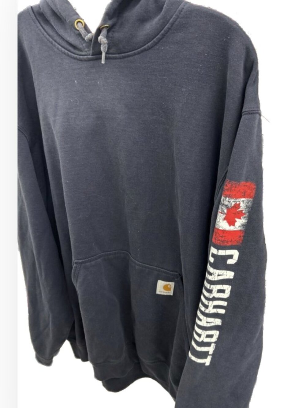 Canadian Flag Carhartt Loose Fit Sleeve Logo Hoodie XL